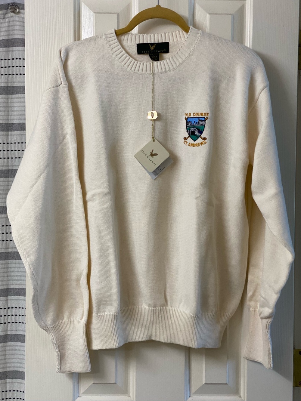 Lyle & Scott Old School St. Andrews 100% Cotton Crewneck Sweater Size Large